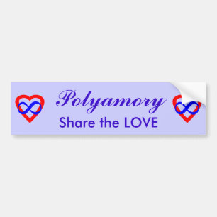 Autocollant De Voiture Polyamory, partagent l'amour