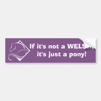 Autocollant De Voiture Poney de gallois Bumbersticker