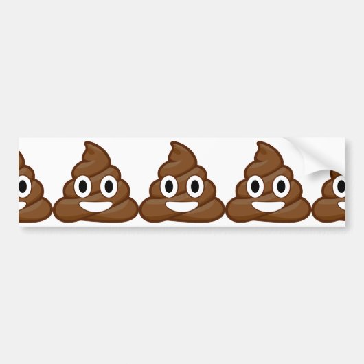 Autocollant De Voiture poop emoji (Devant)