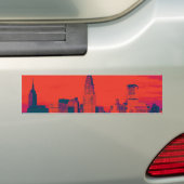Autocollant De Voiture Pop Style Rouge Retro Art New York City (En voiture)