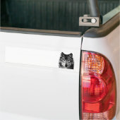 Autocollant De Voiture Portrait noir et blanc Wolf (Sur camion)