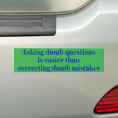 Autocollant De Voiture Poser des questions muettes est plus facile (En voiture)