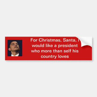 Autocollant De Voiture Pour Noël, Père Noël, je voudrais un président