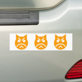 Autocollant De Voiture Poussage Emoji Chat (En voiture)