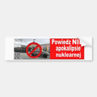 Autocollant De Voiture Powiedz NIE nuklearnej apokalipsie
