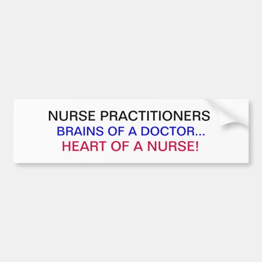 AUTOCOLLANT DE VOITURE PRATICIENNES D'INFIRMIÈRE (Devant)