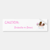 "Précaution Bridezilla à bord" d'adhésif pour