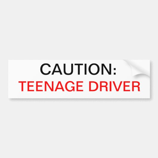 AUTOCOLLANT DE VOITURE PRÉCAUTION : CONDUCTEUR ADOLESCENT (Devant)