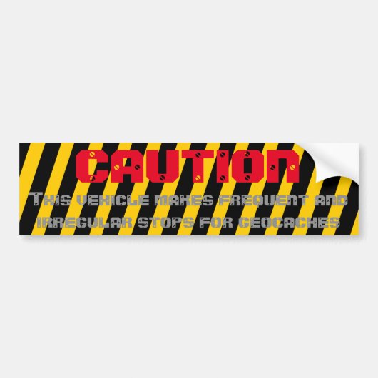 Autocollant De Voiture PRÉCAUTION Geocacher (Devant)