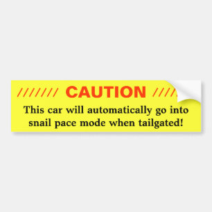 Autocollant De Voiture PRÉCAUTION - pas d'escargot