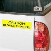 AUTOCOLLANT DE VOITURE PRÉCAUTION : PENSÉE BLONDE (Sur camion)