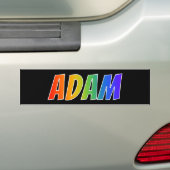 Autocollant De Voiture Prénom "ADAM" : Coloration d'arc-en-ciel (En voiture)