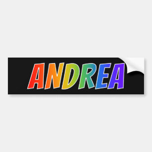 Autocollant De Voiture Prénom "ANDREA" : Coloration d'arc-en-ciel