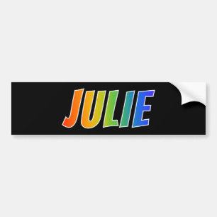 Autocollant De Voiture Prénom "JULIE" : Coloration d'arc-en-ciel