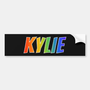 Autocollant De Voiture Prénom "KYLIE" : Coloration d'arc-en-ciel