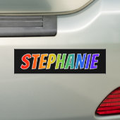 Autocollant De Voiture Prénom "STEPHANIE" : Coloration d'arc-en-ciel (En voiture)