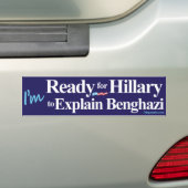 Autocollant De Voiture Préparez pour que Hillary explique Benghazi (En voiture)