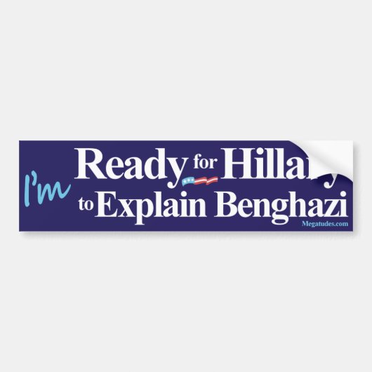 Autocollant De Voiture Préparez pour que Hillary explique Benghazi (Devant)