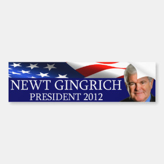 Autocollant De Voiture Président 2012 de Newt Gingrich