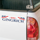Autocollant De Voiture Président 2012 (v105) de Gingrich (Sur camion)