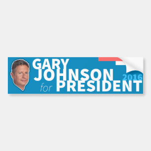 Autocollant De Voiture Président 2016 de libertaire de Gary Johnson
