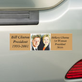Autocollant De Voiture Président Bill Clinton & Président Hillary Clinton (En voiture)