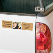 Autocollant De Voiture Président Bill Clinton & Président Hillary Clinton (Sur camion)