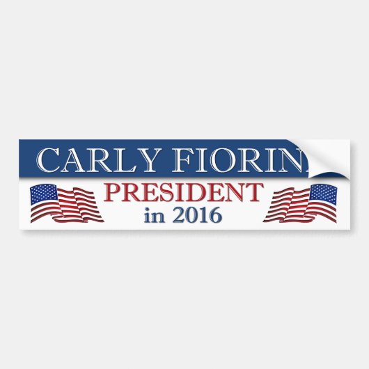 Autocollant De Voiture Président Carly Fiorina en 2016 (Devant)