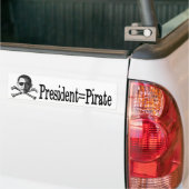 Autocollant De Voiture President=Pirate (Sur camion)