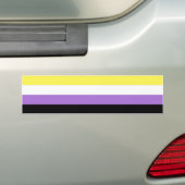 Autocollant De Voiture Pride non binaire (En voiture)