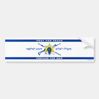 Autocollant De Voiture Priez Pour La Paix. Préparez-Vous À La Guerre. Aut