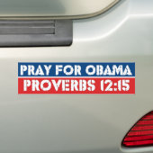 Autocollant De Voiture Priez pour Obama - 12h15 de proverbes (En voiture)