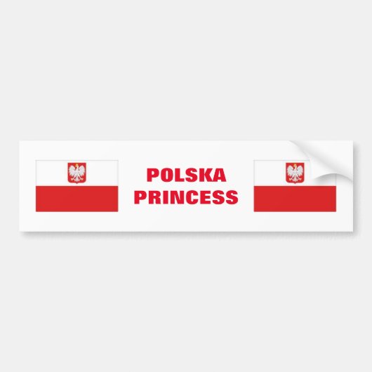 AUTOCOLLANT DE VOITURE PRINCESSE DE POLSKA (Devant)