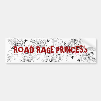 AUTOCOLLANT DE VOITURE PRINCESSE DE RAGE DE ROUTE
