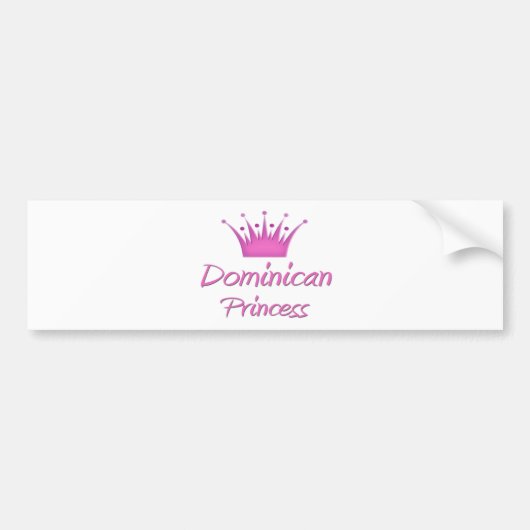 Autocollant De Voiture Princesse dominicaine (Devant)