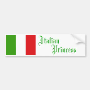 Autocollant De Voiture Princesse italienne, adhésif pour pare-chocs