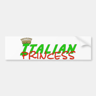 Autocollant De Voiture Princesse Italienne Avec Couronne