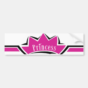 Autocollant De Voiture Princesse rose
