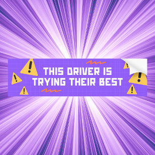 Autocollant De Voiture Prise en charge des pilotes violets amusants