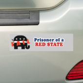 Autocollant De Voiture Prisonnier d'un état rouge (En voiture)