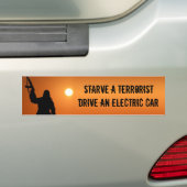 Autocollant De Voiture Privez un terroriste, conduisez de nourriture une (On Car)