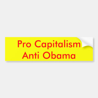 Autocollant De Voiture Pro capitalisme anti Obama