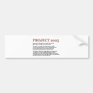 Autocollant De Voiture Pro Democracy Anti Project 2025 Trump républicain