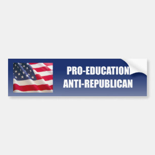 Autocollant De Voiture Pro-Éducation Anti-Républicaine