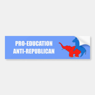 Autocollant De Voiture Pro-Éducation Anti-Républicaine