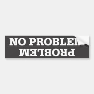 Autocollant De Voiture Problème/aucun adhésif pour pare-chocs de probl