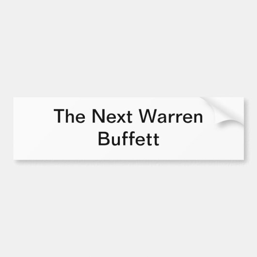 Autocollant De Voiture Prochain Warren Buffett (Devant)