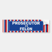 Autocollant De Voiture Procureur VS Felon (Devant)