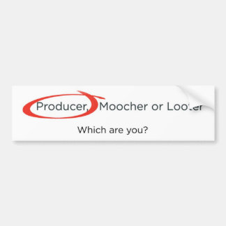 Autocollant De Voiture Producteur, Moocher ou pilleur