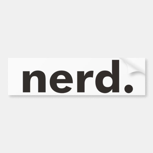 Autocollant De Voiture Produits nerd et conceptions ! (Devant)